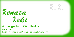 renata keki business card